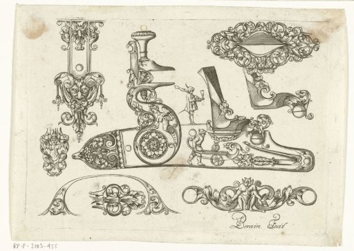Designs for parts of a musket or harquebus