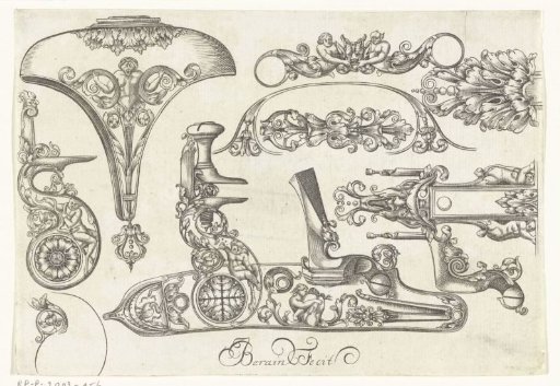 Designs for parts of a musket or harquebus