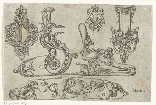 Designs for parts of a musket or harquebus