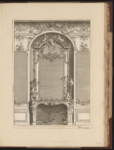 Design for a hearth and fireplace with decoration