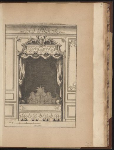 Design for an interior with a bed in a niche
