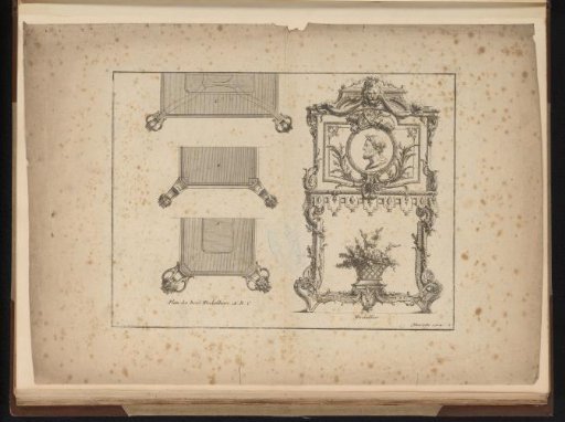 Design for a cabinet panel with a medallion