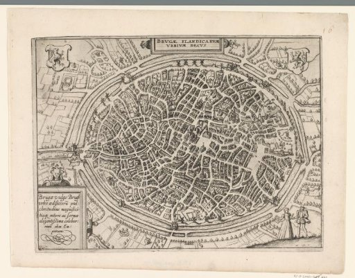Map of the city of Bruges