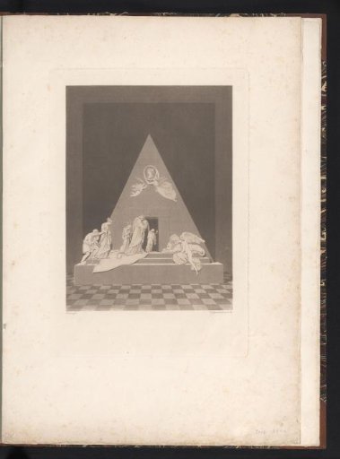 Front view of the tomb monument