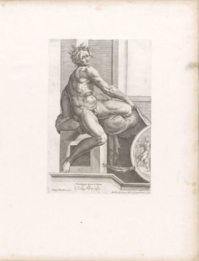 Seated nude from the Sistine Chapel