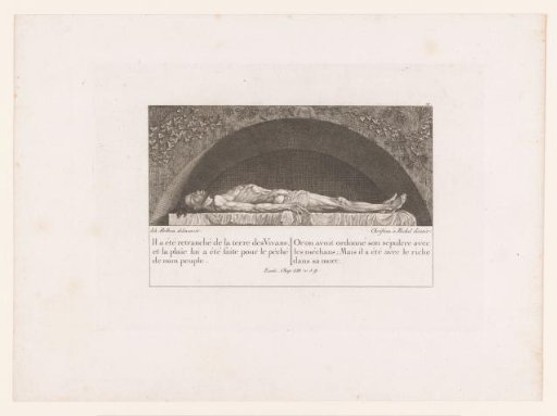 Deposition, Christ laid out before his tomb