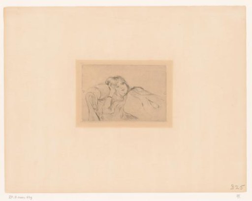 Young Woman Leaning Back on a Sofa