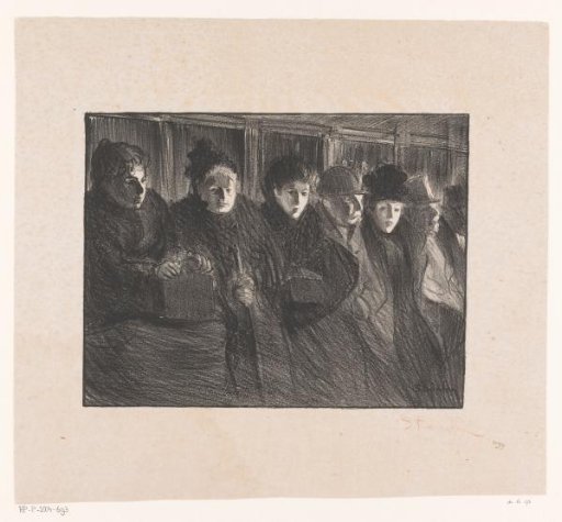 Passengers in a tram