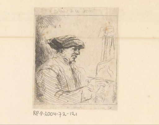 Portrait of Willem Drost before his easel