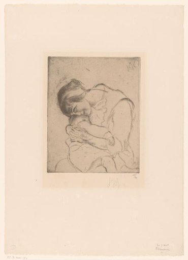 Mother with a sleeping child