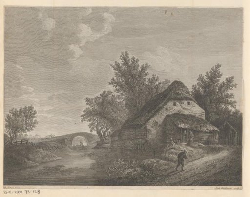 Farmhouse beside a stream