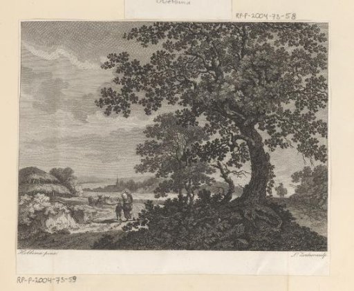 Landscape with figures and cattle
