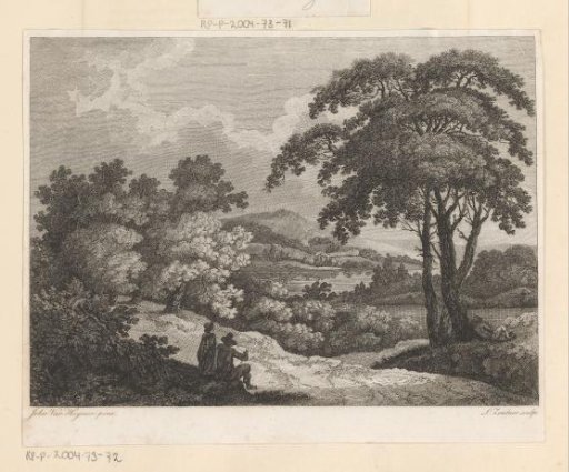 Hilly landscape with a lake