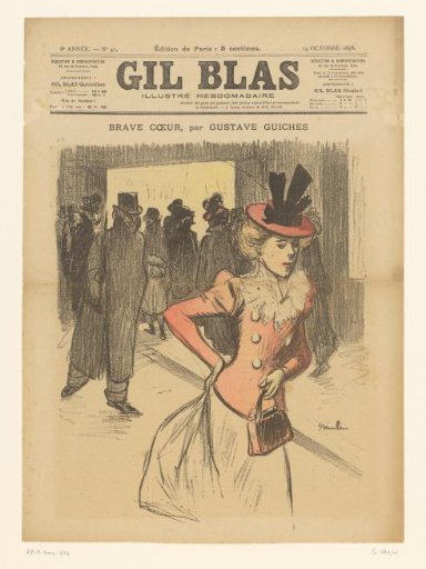Woman with Hat and Handbag Followed by a Man in a Long Coat