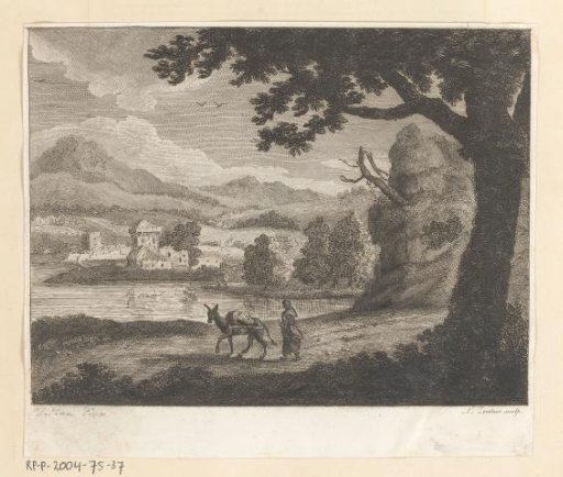 Landscape with a traveler and an ass