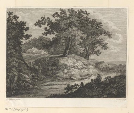 Hilly landscape with a house