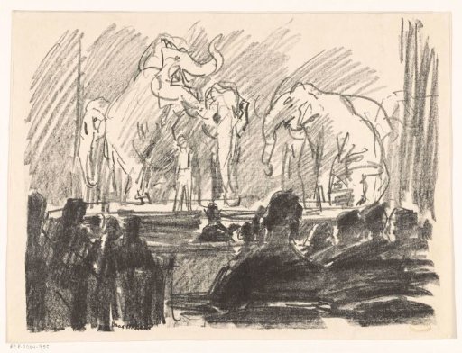 Performance of Elephants on a Stage