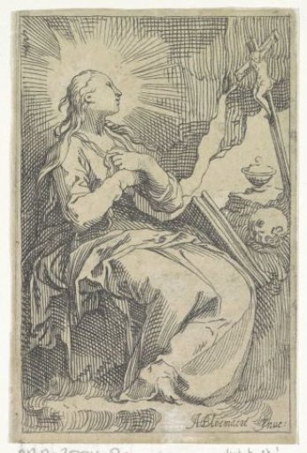 Penitent Mary Magdalene in a Grotto Before a Crucifix