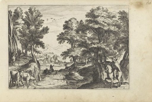 Landscape with a Rider, Drinking Cattle, and a Boat in a River