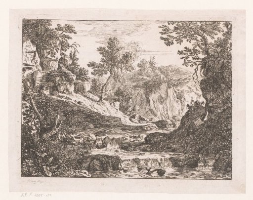 Landscape with waterfalls