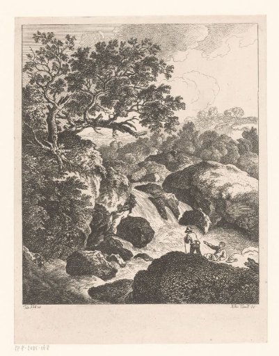 Landscape with a waterfall