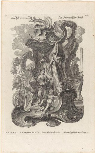 Rocaille with the personification of Astronomy