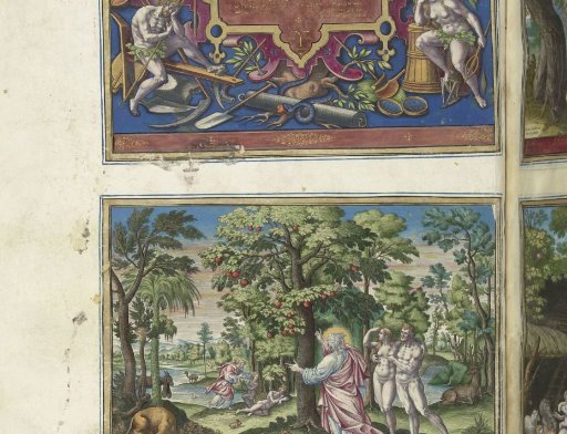 Ornamental Frame with Adam and Eve
