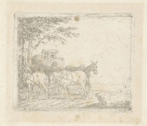 Three Horses for a Hay Wagon