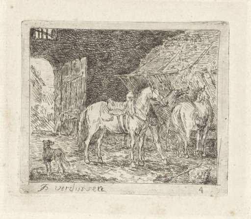 Horses in a Stable