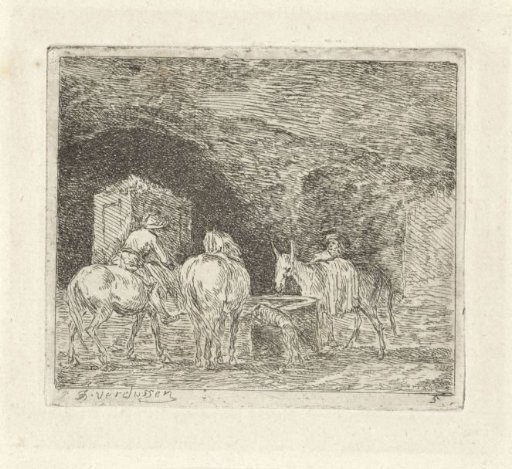 Men and Horses at a Well