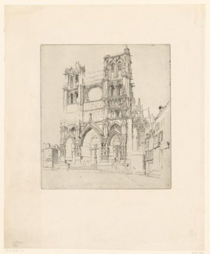 View of the façade of Notre-Dame of Amiens