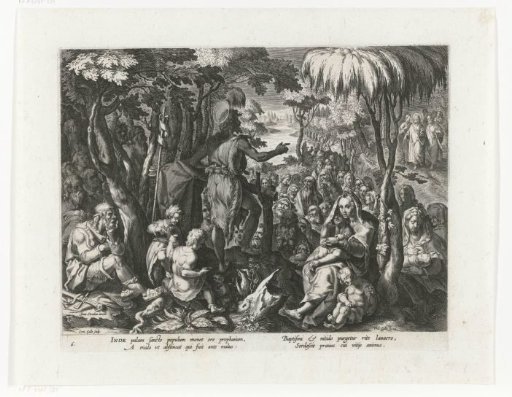 John the Baptist preaches in the wilderness