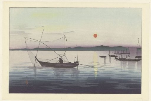 Boats and the Setting Sun