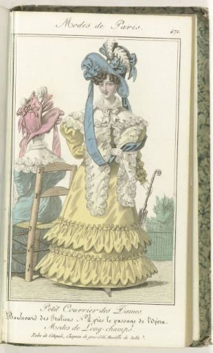 Petit Courrier des Dames, 20 May 1827, No. 471: Longchamps Fashions...