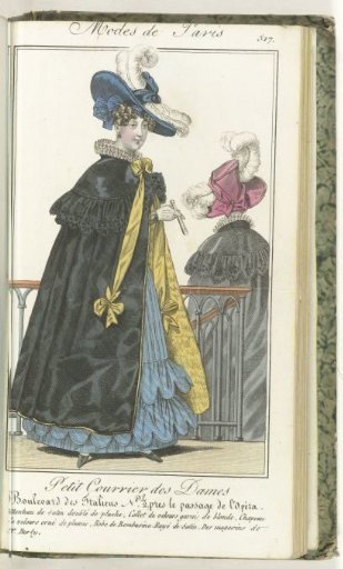 Petit Courrier des Dames, 30 November 1827, No. 517: Satin Coat Lined with Plush...