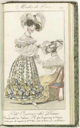 Petit Courrier des Dames, February 28, 1829, No. 621: Greek turban...