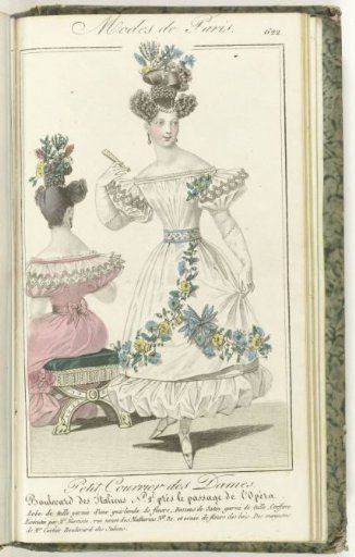 Petit Courrier des Dames, March 5, 1829, No. 622: Tulle dress...