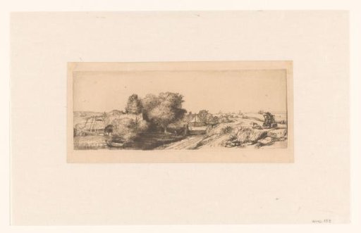 View of the Diemerdijk with a milkman and cottages ('Het melkboertje')