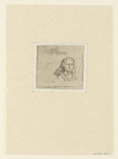 Slight study of a woman's head