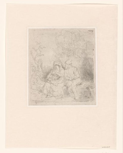 The rest on the flight to Egypt: lightly etched