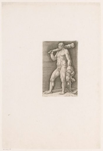 Hercules with club and lion's skin