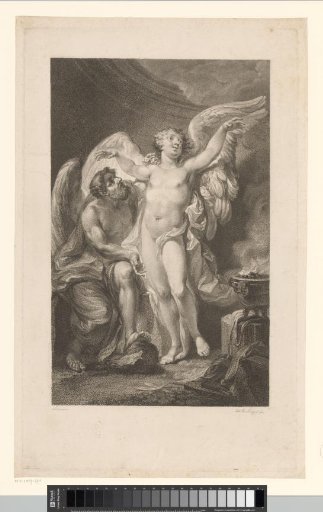 Daedalus teaches Icarus how to fly
