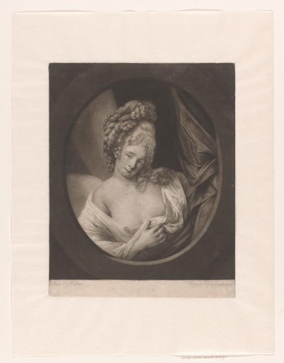 Portrait of a Woman with a Partially Covered Decolletage in a Boudoir, Possibly Catherine Bampfylde
