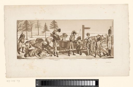 Satirical print on Napoleon's retreat from Russia