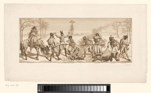 Satirical print on Napoleon's retreat from Russia