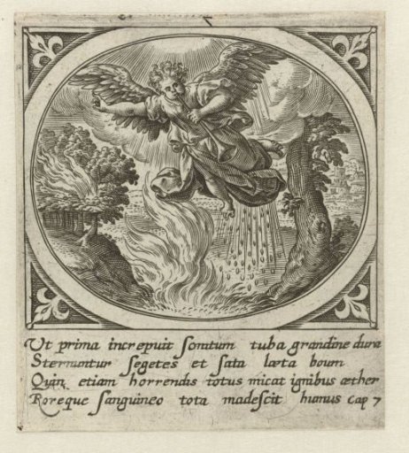 First angel blows the trumpet