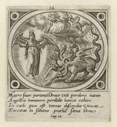 Woman in labor and the seven-headed dragon