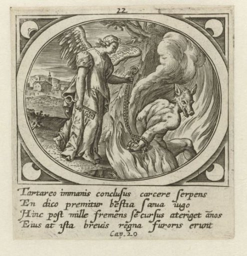 Angel chains Satan