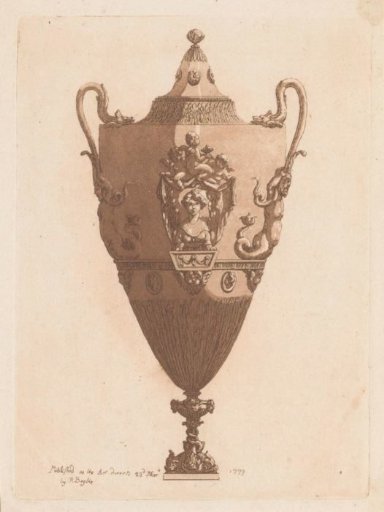 Antique vase with a sphinx