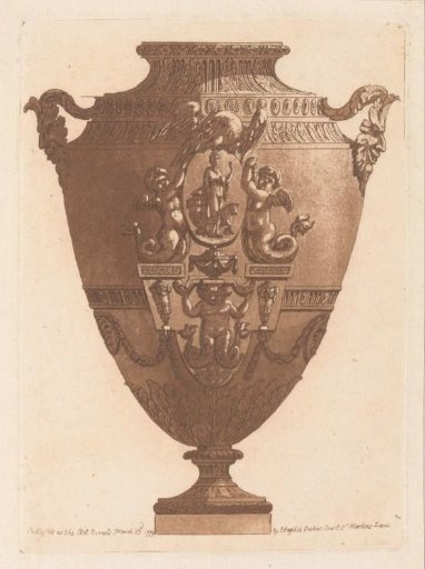 Antique Vase with Medallion and Tritons